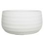 Frutero de cerámica TIAM con ranuras, blanco-mate, 14cm, Ø29cm
