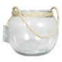Florero esfera de cristal DAVY con agarradera, transparente, 15cm, Ø18cm