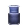 Farol de vidrio BRUNILDA, azul claro, 20cm, Ø13,5cm