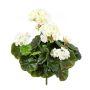 Geranio artificial CAPH en varilla de ajuste, blanco, 30cm