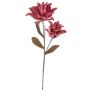Camelia artificial MUNIR con purpurina, púrpura-rojo, 120cm