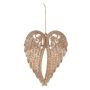 Colgante decorativo de alas de ángel FASITA acrílico, purpurina, dorado, 15cm