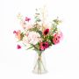 Ramo artificial de flores de invierno ROSALINE, rosa-fucsia, 60 cm, Ø 45 cm