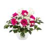 Ramo de rosas artificial ELLI, gypsophila, fucsia, 35cm, Ø30cm