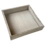 Bandeja de madera cuadrada MARTAL, natural y ligeramente blanqueado, 20x20x4cm