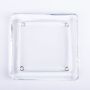 Plato para velas cuadrado de cristal VINCENTIA, transparente, 13,6x13,6cm