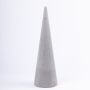 Cono de espuma ZOILA para flores artificiales, gris, 40cm, Ø12cm