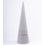 Cono de espuma ZOILA para flores artificiales, gris, 50cm, Ø16cm
