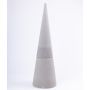 Cono de espuma ZOILA para flores artificiales, gris, 60cm, Ø19cm
