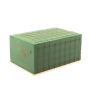 Adorno funerario Ökodur Espuma floral VESDO con rejilla metálica, borde para agarrar, base de madera natural, verde, 23 x 15,5 x 11 cm
