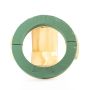 Espuma para flores artificiales Ökodur para coronas funerarias ARNELLE, base de madera natural, verde, 4,5 cm, Ø 36 cm