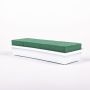 Bandeja rectangular con base húmeda MOMOKO para arreglos florales, verde y blanco, 24,5 x 9 x 4,5 cm