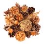 Popurrí de otoño YIDU, piñas de abeto, ramas secas, marrón-naranja-verde, 250g