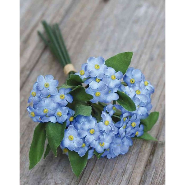 Ramo de flor artificial nomeolvides JOSIE, azul claro, 15cm