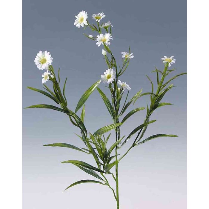 Flor artificial áster EMELY, blanco, 75cm