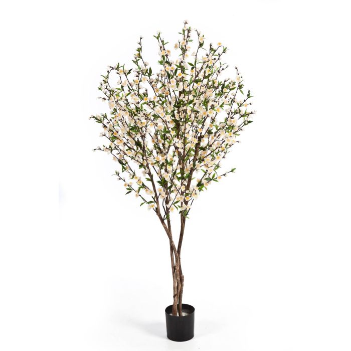 Cerezo artificial ZADAR, tronco natural, flores, blanco, 170cm - Árboles  artificiales