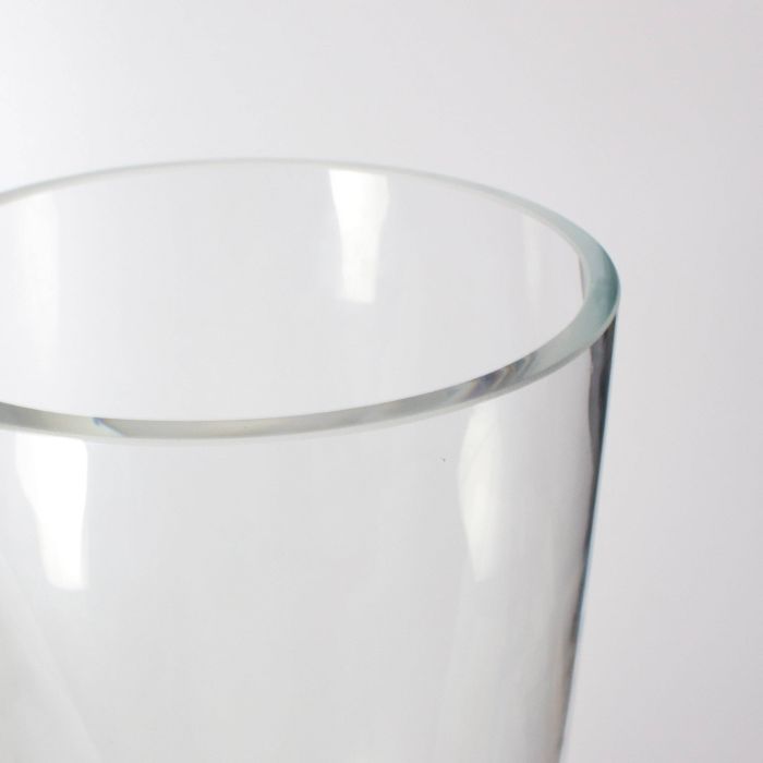 Jarrón de cristal grande KAYLOU AIR, vidrio ecológico, transparente, 33cm,  Ø13cm/Ø23cm