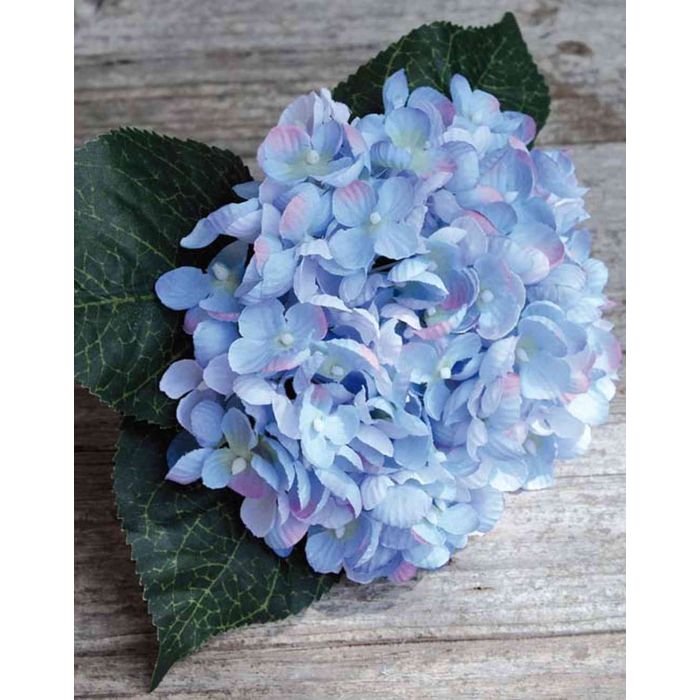 Ramo de hortensias artificiales LILLIE, azul-rosa, 20cm