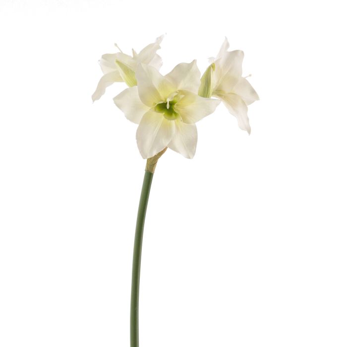 Amarilis sintética AMALIA, blanco, 60cm, Ø8cm - Flores artificiales