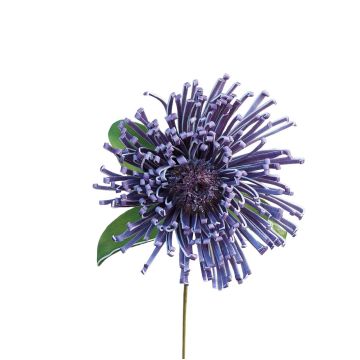 Flor artificial Protea, espuma plástica ISLARTINA, lila oscuro, 75 cm