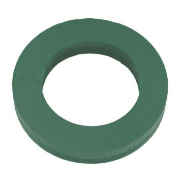 OASIS Masa para flores frescas Corona RUMELA, base de espuma rígida Foam Frames, verde, 6 cm, Ø 50 cm