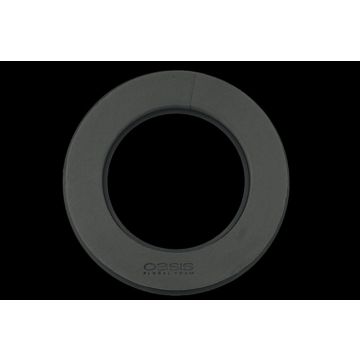 OASIS Black Ideal Masa para flores secas Corona FETIA, base de plástico Naylor, protuberancias antideslizantes, negro, 5 cm, Ø 40 cm