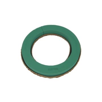 Espuma húmeda OASIS corona SANEL, biolit, bandeja de papel reciclado, verde, 6 cm, Ø 50 cm