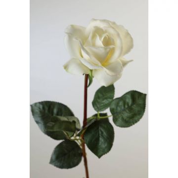 Rosa artificial AMELIE, blanco, 70cm, Ø8cm