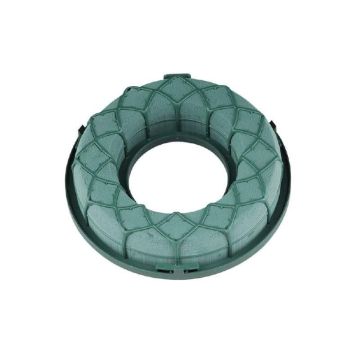 OASIS Masa ideal para flores secas SAMOA con base de plástico, rejilla, verde, 4 cm, Ø 18 cm