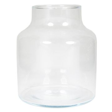 Jarrón de cristal SIARA, transparente, 20cm, Ø16,8cm