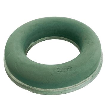 Espuma húmeda OASIS anillo SOANA, base de espuma rígida EcoBase, verde, 8 cm, Ø 35 cm