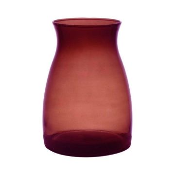 Jarrón decorativo MAISIE, vidrio, rojo-transparente, 20 cm, Ø 14 cm
