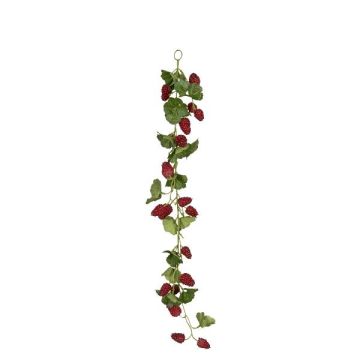 Guirnalda artificial frambuesa SHERIDAN con frutos, roja, 55 cm