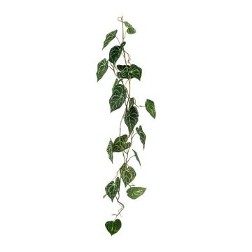 Guirnalda artificial de flores de flamenco PANZER, raíces, verde y blanco, 110 cm