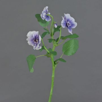 Rama decorativa de pensamientos SIANIE, lila-azul-blanco, 35 cm, Ø 4-6 cm
