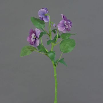 Rama decorativa de pensamientos SIANIE, violeta-blanca, 35 cm, Ø 4-6 cm