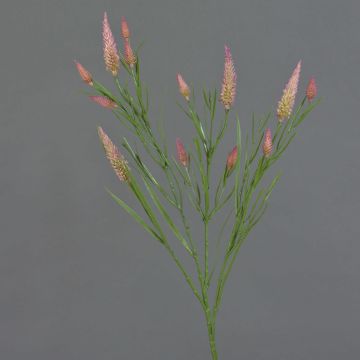 Rama decorativa de trébol artificial EUTIN con flores, rosa viejo-verde, 80 cm