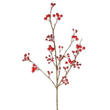 Rama artificial de bayas de nieve HARMONIA, bayas, rojas, 80 cm