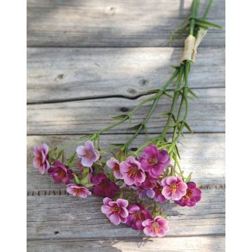 Flor de cera artificial HEKLA, violeta, 30cm, Ø2-2,5cm