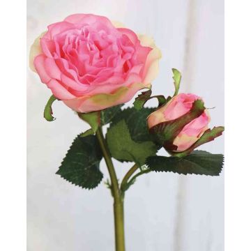 Rosa artificial QUEENIE, rosa, 30cm, Ø3-5cm