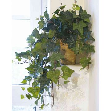 Hiedra artificial colgante ESMERALDA en maceta decorativa, verde, 50cm