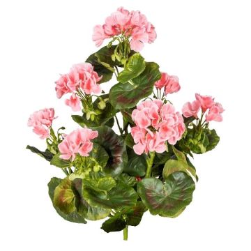 Flor decorativa geranio DOLKREN, varilla, cruzada, rosa, 40 cm
