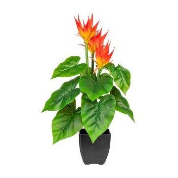 Flor artificial de canna BLINTER, naranja, 60 cm