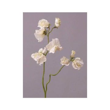 Rama de lathyrus artificial KIANO, blanco-verde, 40cm, Ø3-5cm