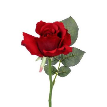 Rosa artificial ELLI, rojo, 30cm, Ø6cm