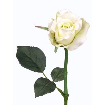 Rosa artificial ELLI, crema-blanco, 30cm, Ø6cm