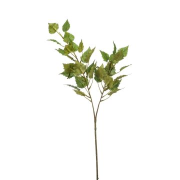 Rama decorativa de abedul NERIS con flores, verde, 70 cm