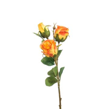 Rama artificial de rosa FREYDE, naranja, 45 cm, Ø 4-5 cm
