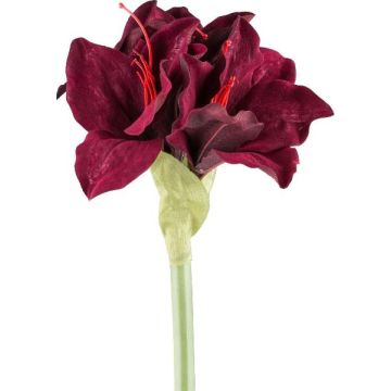 Flor de plástico amarilis LIKONE, rojo rubí, 50 cm