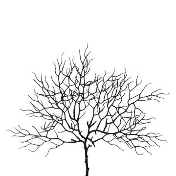Rama artificial gorgonia STRAVO, negra, 45 cm